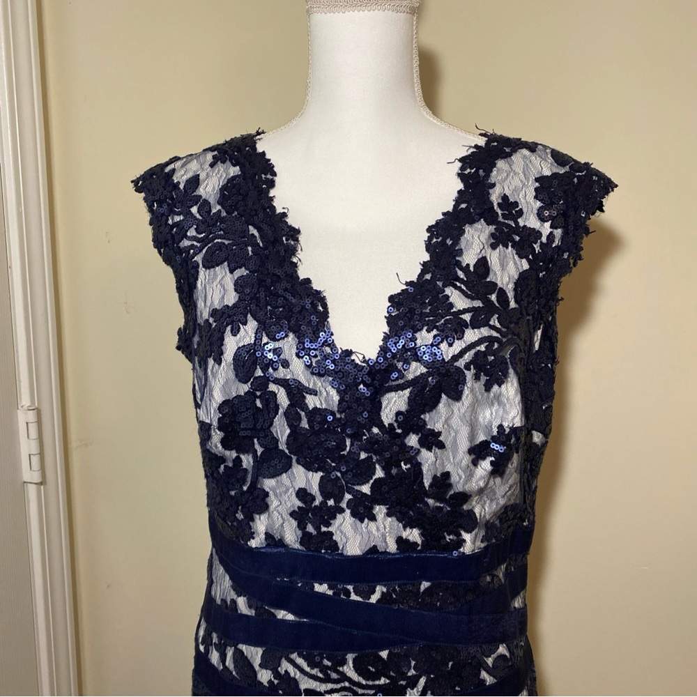 Tadashi shoji Navy Lace Dress - Picture 2 of 8